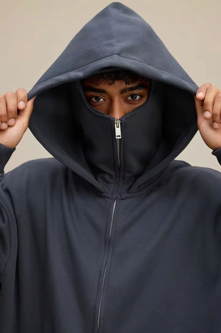 Masked Mode Zipped Hoodie