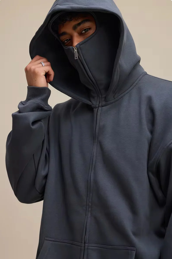 Masked Mode Zipped Hoodie