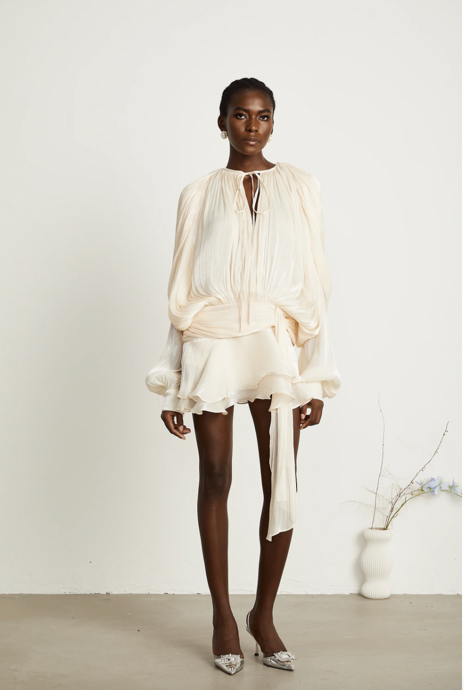 Eugénie Fully Pleated Ruffled Mini Dress