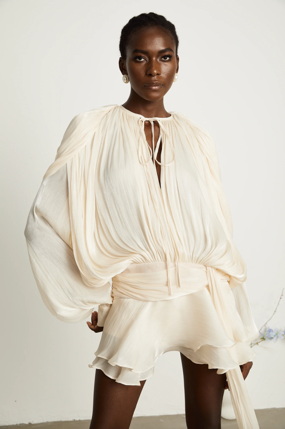 Eugénie Fully Pleated Ruffled Mini Dress