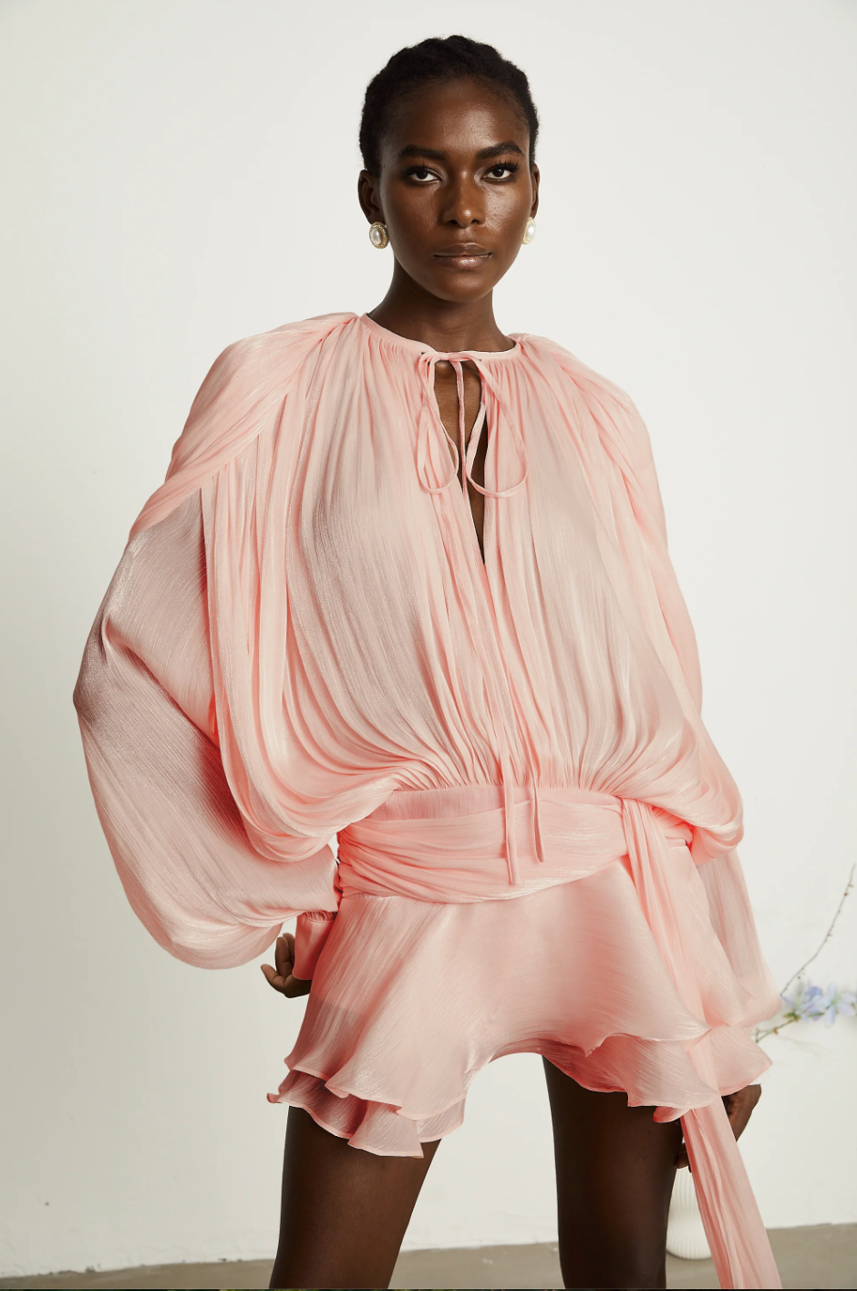 Eugénie Fully Pleated Ruffled Mini Dress