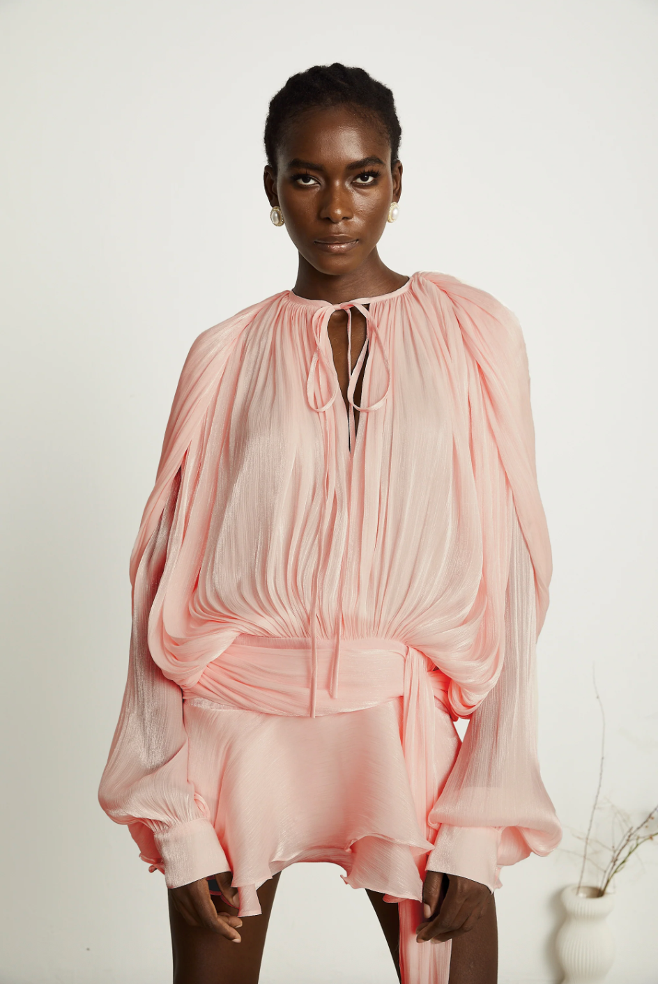 Eugénie Fully Pleated Ruffled Mini Dress