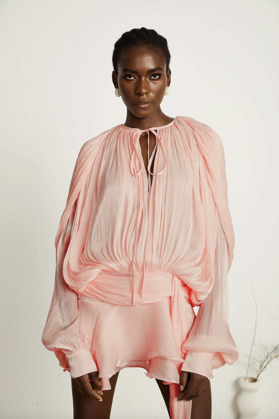 Eugénie Fully Pleated Ruffled Mini Dress