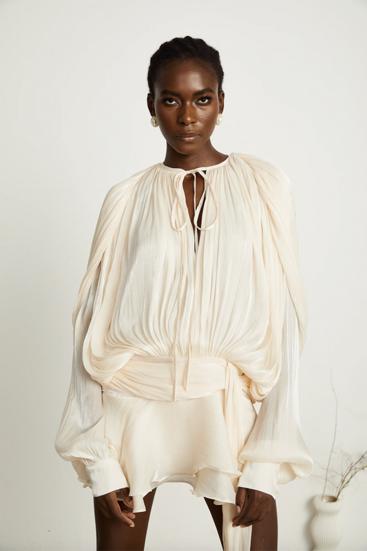 Eugénie Fully Pleated Ruffled Mini Dress