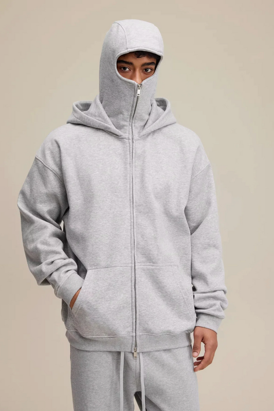 Masked Mode Zipped Hoodie