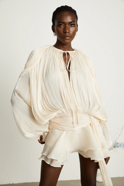 Eugénie Fully Pleated Ruffled Mini Dress